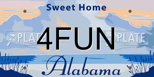 4FUN Alabama License Plate