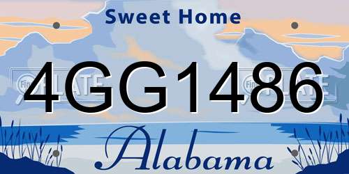 4GG1486 Alabama License Plate