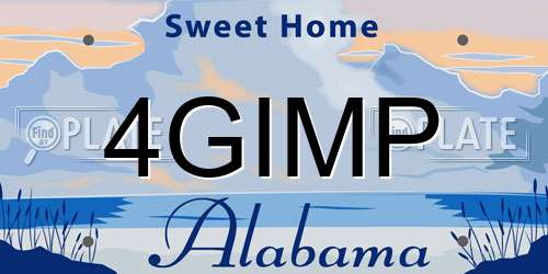 4GIMP Alabama License Plate