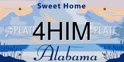 4HIM Alabama License Plate