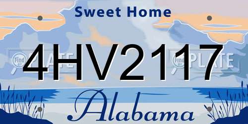 4HV2117 Alabama License Plate