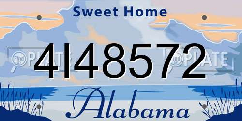 4I48572 Alabama License Plate