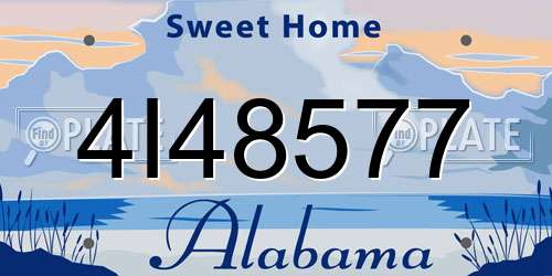4I48577 Alabama License Plate