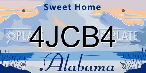 4JCB4 Alabama License Plate