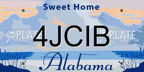 4JCIB Alabama License Plate