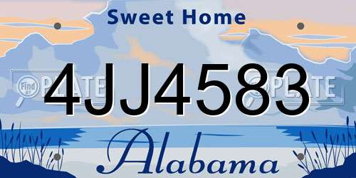 4JJ4583 Alabama License Plate