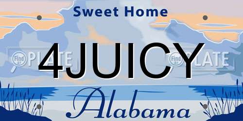 4JUICY Alabama License Plate