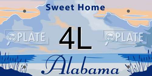 4L Alabama License Plate