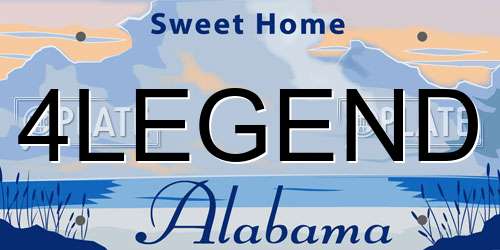 4LEGEND Alabama License Plate