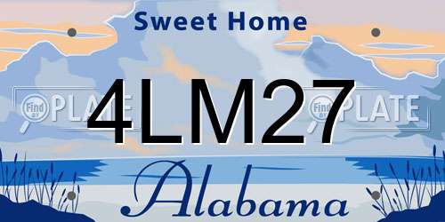 4LM27 Alabama License Plate