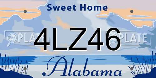 4LZ46 Alabama License Plate