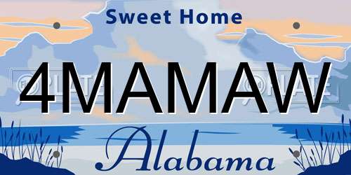 4MAMAW Alabama License Plate