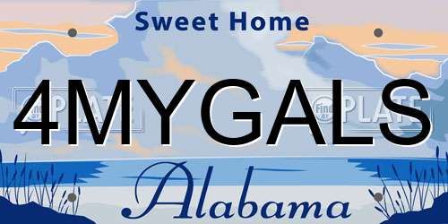 4MYGALS Alabama License Plate