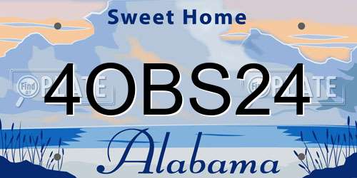 4OBS24 Alabama License Plate