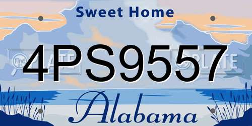 4PS9557 Alabama License Plate