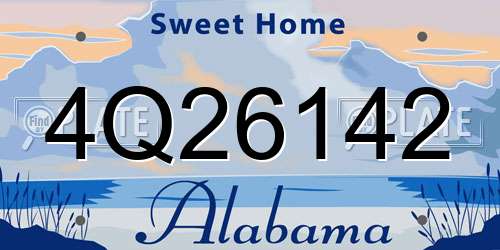 4Q26142 Alabama License Plate