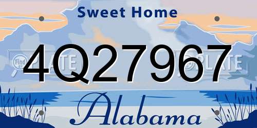 4Q27967 Alabama License Plate