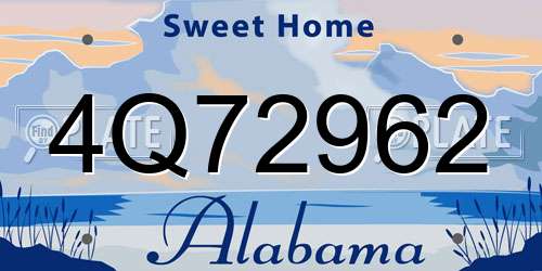 4Q72962 Alabama License Plate