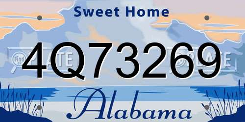 4Q73269 Alabama License Plate