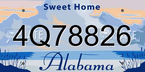 4Q78826 Alabama License Plate