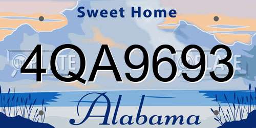 4QA9693 Alabama License Plate