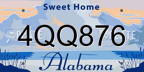 4QQ876 Alabama License Plate