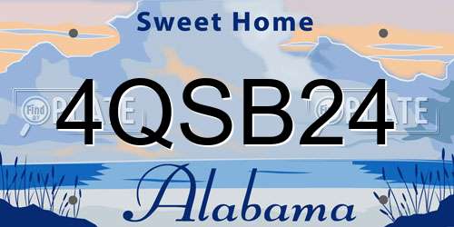 4QSB24 Alabama License Plate