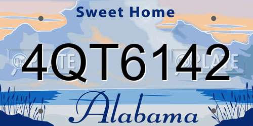 4QT6142 Alabama License Plate