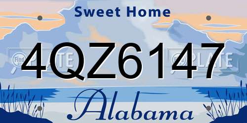 4QZ6147 Alabama License Plate