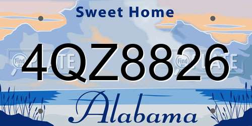 4QZ8826 Alabama License Plate