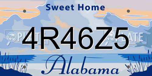 4R46Z5 Alabama License Plate