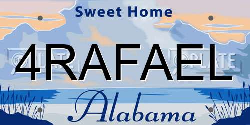 4RAFAEL Alabama License Plate
