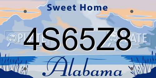 4S65Z8 Alabama License Plate