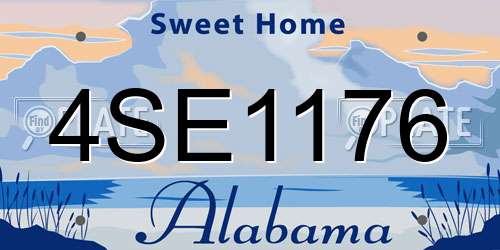 4SE1176 Alabama License Plate
