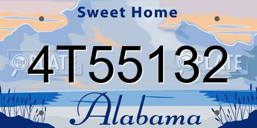4T55132 Alabama License Plate