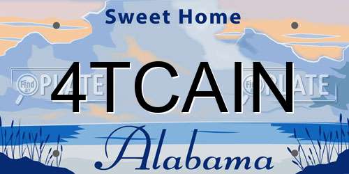 4TCAIN Alabama License Plate