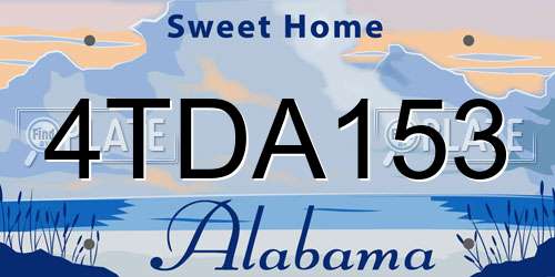 4TDA153 Alabama License Plate