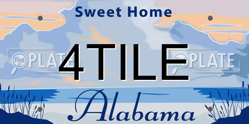 4TILE Alabama License Plate