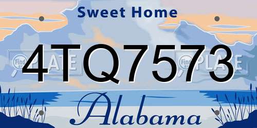 4TQ7573 Alabama License Plate