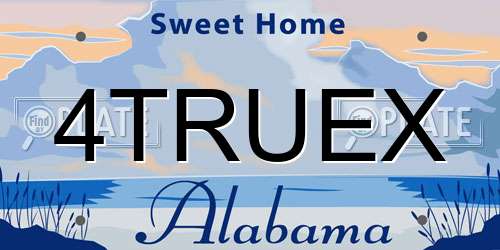 4TRUEX Alabama License Plate