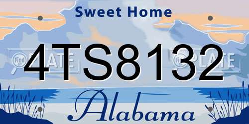 4TS8132 Alabama License Plate