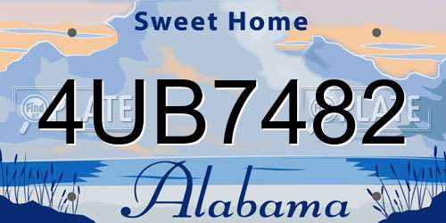 4UB7482 Alabama License Plate