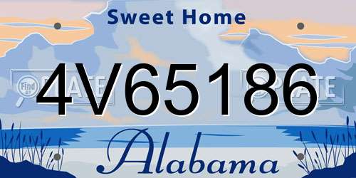 4V65186 Alabama License Plate