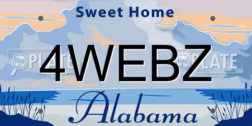 4WEBZ Alabama License Plate