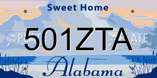 501ZTA Alabama License Plate