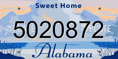 5020872 Alabama License Plate
