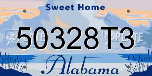 50328T3 Alabama License Plate
