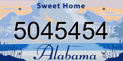 5045454 Alabama License Plate