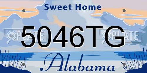 5046TG Alabama License Plate