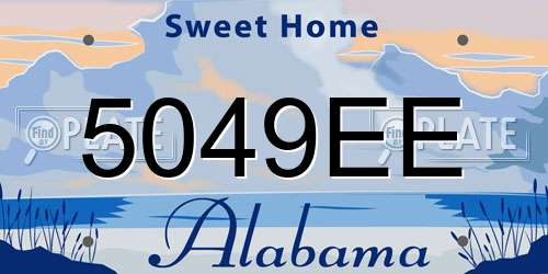 5049EE Alabama License Plate